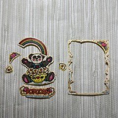 Vintage 80’s Panda Bear Illuminations POPCORN Scratch & Sniff Sticker DAMAGED