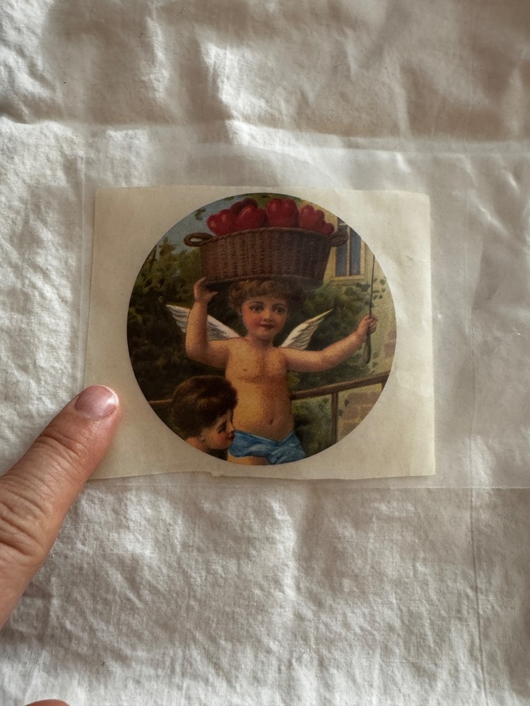 Vintage Mrs. Grossmans Cherub Stickers By The Yard Medium Size Victorian 80’s