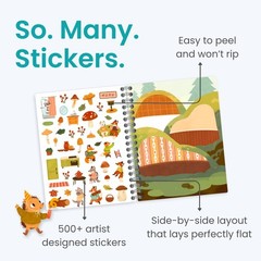 Cozy Homes of Furry Friends 500+ Sticker Book by Fun Toddler Calendar Activit…