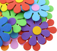 EVA Foam Flower Shapes Sticker Self-Adhesive Stickers Craft Sticker for Kinderga