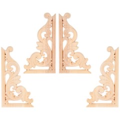 Wooden Carved Stickers Onlay Corbels Carved Wall Appliques European Style Onlays