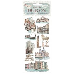 Stamperia Rub-ons 4″ x 8.5″ – Venice City of Art monuments, DFLRB170