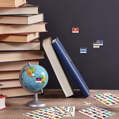 Hooqict 960 Pieces World Flag Stickers 192 Country Flags of The Red