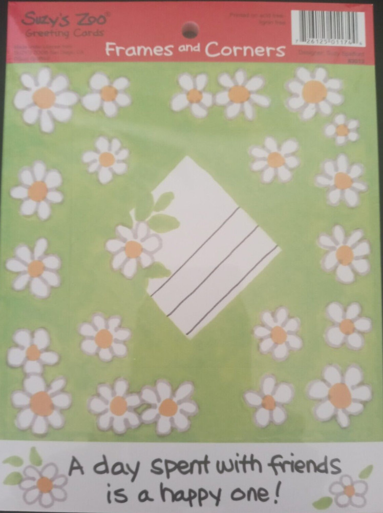 SUZY’S ZOO DAISIES FRAMES & CORNERS SCRAPBOOKING PUNCH OUTS #83013