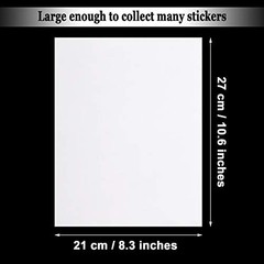 80-Piece Sticker Collecting Album with Reusable Double-Sided Pages, 10.6″x8.3