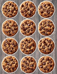 Chocolate Chunk Cookie Vinyl Stickers Set Scrapbooking Laptop WaterBottle