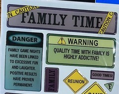 Creative Imaginations Art~ Family Time Game Nights Quality Time Reunion Together