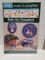 Plaid Rub on Transfers Country Critters 57052 Chickens Vintage 1994 Crafts New