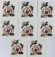 Vintage PSX Designs Stickers (8 – 2″ x 2″ Stickers) Southern Magnolia Flower NEW