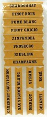 Wine Labels Stickers 56pc Recollections Kraft Scrapbooking Journaling Art