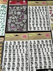 Lot Of Alphabet Letter Stickers Large Lot Crafter’s Square Fiskars Nostalgiques
