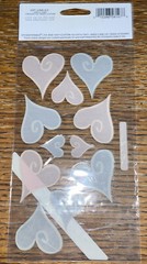 Sticko Hearts Of Love Valentines Wedding Pink Purple Silver Scrapbook Stickers
