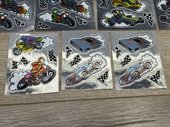 Vintage 1980’s Metallic Foil Vending Sticker Lot BMX Bikes Cars Motorcycle