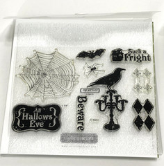 MOONLIGHT Halloween Close to My Heart Paper Pk & Stickers Chipboard 2 Stamp Sets