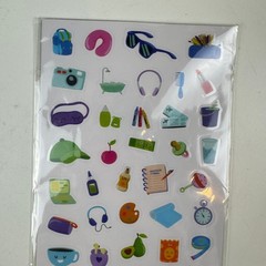 Vintage BusyKids Sticker Sheets Multicolor NWT Speech Bubbles Everyday Icons