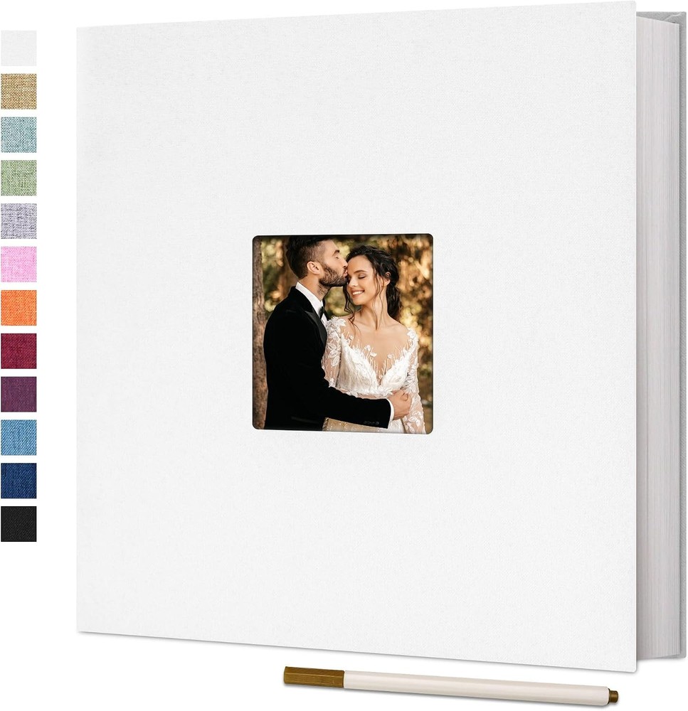 Vienrose Large Self-Adhesive Photo Album Linen Scrapbook 40 Pages 4×6 8×10 DIY