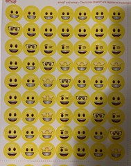 252 Emoji Sticker Smiley Face Classroom Reward Self-Adhesive 5/8″ Round stickers