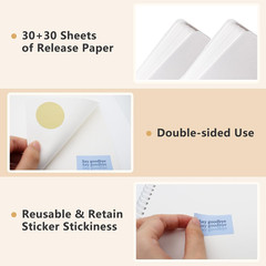 2 Pack Reusable Sticker Book Collecting Album Sticker Storage Organizer Book wit