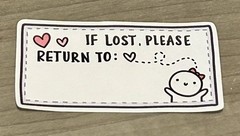 NEW Once More With Love ❤️ “If Lost, Please Return To:” Die-cut OMWL