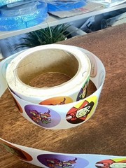 Roll Of Vintage Halloween Stickers