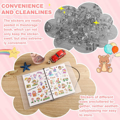 Reusable Sticker Book – 100 Sheet Sticker Collecting Album, plus Size