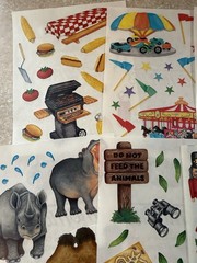 Lot of 24 Strips & Sheets of Creative Memories Scrapbook Stickers, Some Vintage