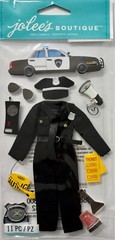 Jolee’s Boutique Dimensional Stickers ~ Police Officer 11 Pc