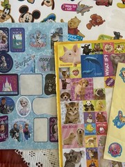 Mixed Lot Scrapbook Reward Vintage Stickers Shopkins Disney Kittens Animals