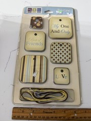 We R Memory Keepers Tag-Line Venetian-Sky-MyOne & Only Best Friend Scrapbooking