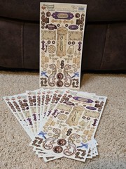 10 Crafty Secrets Brass Cream Hardware Sticker Sheets Heartwarming 6×12 2005
