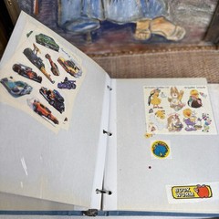Vintage Sticker Collection Binder Fair Condition Holographic 80s 90s Nostalgia