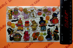 Vintage Halloween Teddy Bear Costume Party Stickers Rare HTF American Greetings