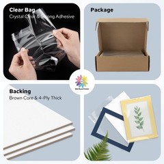 Mat Board Center, Pack of 25 5×7 Photo Mat + Backing + Bag, Pre Cut mat Board…
