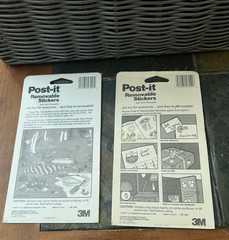 Vintage 1989 and 1990 Post-It Removable Stickers 3M Lot of 2 Packages NEW Sealed