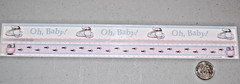 HOUSE MOUSE cute border stickers 12″ two strips Oh Baby! shoes footprints pastel