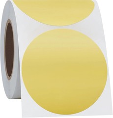 Hybsk 2 inch Matte Gold Labels Round Color Coding Dots Embossing Stickers Adhesi