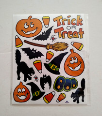 Lot of HALLOWEEN FALL Stickers Scrapbook New & Open Packages GOOGLE EYES SKULL