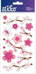 Cherry Blossom, 3D flower scrapbook stickers – Sticko VEL01