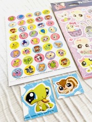 Littlest Pet Shop Sticker Lot – 1 New Pack, 1 Loose Sheet, 2 Puffy Extras