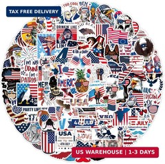 100Pcs 4th of July Stickers for Independence Day Water Bottle Sticker American F