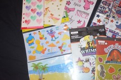 Scrapbooking Sticker Lot Mixed brands Occasions almost 1 LB