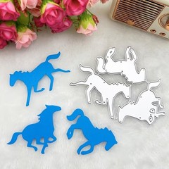 3pcs horse card making cutting dies die cut METAL