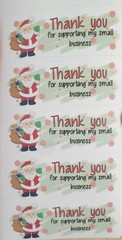 Custom Cute christmas theme Thank you stickers ( 1×2 5/8 «) 100 ct labels santa