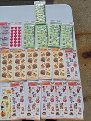 HUGE! Lot of 105 Packs of Hallmark Stickers Sealed Holidays Halloween Puffy LOOK