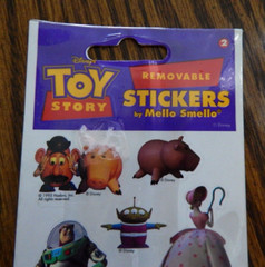 TOY STORY Removable Stickers Disney Pixar Mello Smello Prismatic 1995 Vtg Lot/3