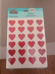Hallmark Expressions Sparkly Red Heart Stickers Classic 1 Sheet New In Package