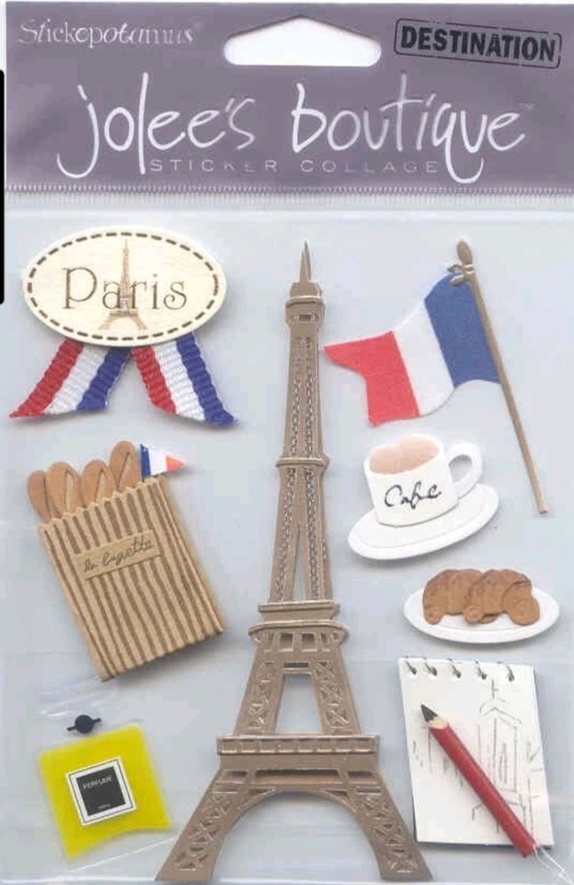 NEW~Jolee’s Boutique 3D Stickers PARIS France Theme 5533