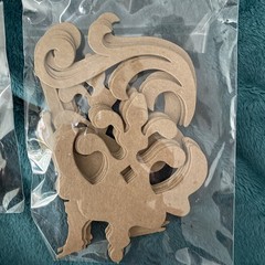 Lot of (7) Cardboard Accents/Embellishments, Scrolls, Birds, New