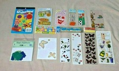 Scrapbooking Mixed Lot Asst. Stickers, Sticker Pad, Vellum, 3D, Sports Lot #4
