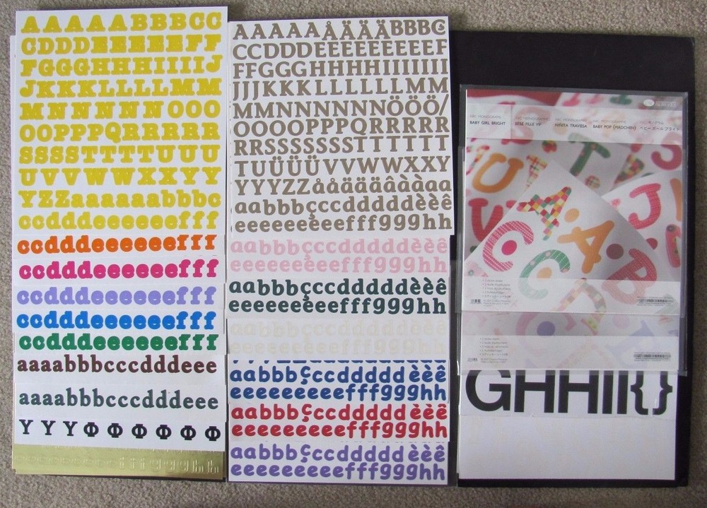 CREATIVE MEMORIES~ABC/123 BOLD/CLASSIC/CLASSY/SASSY/Monogram Letters~U choose